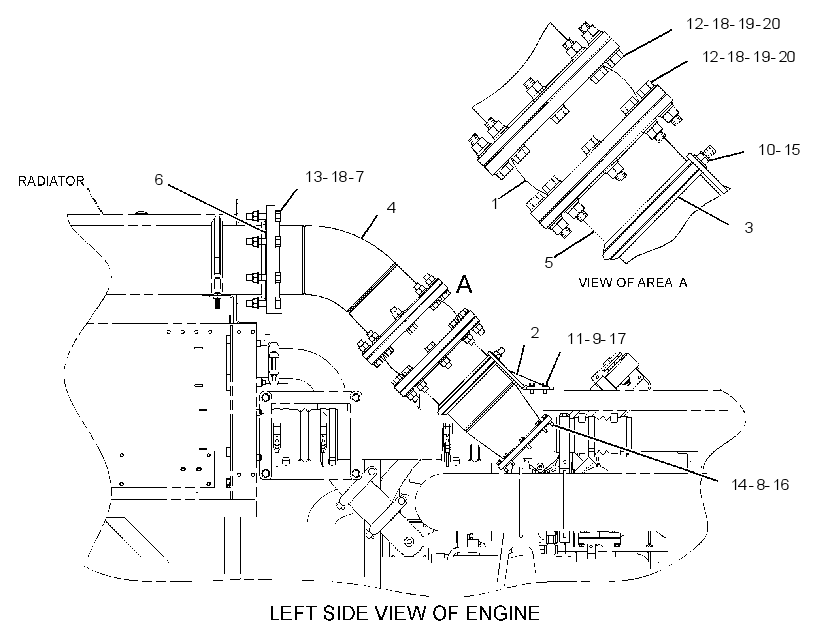 LINES GP-AFTERCOOLER AIR 2810585 CAT