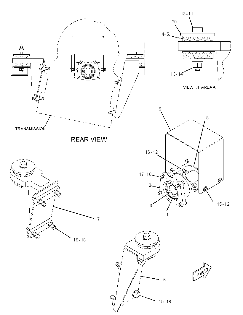 SUPPORT GP-TRANSMISSION 3043367 CAT