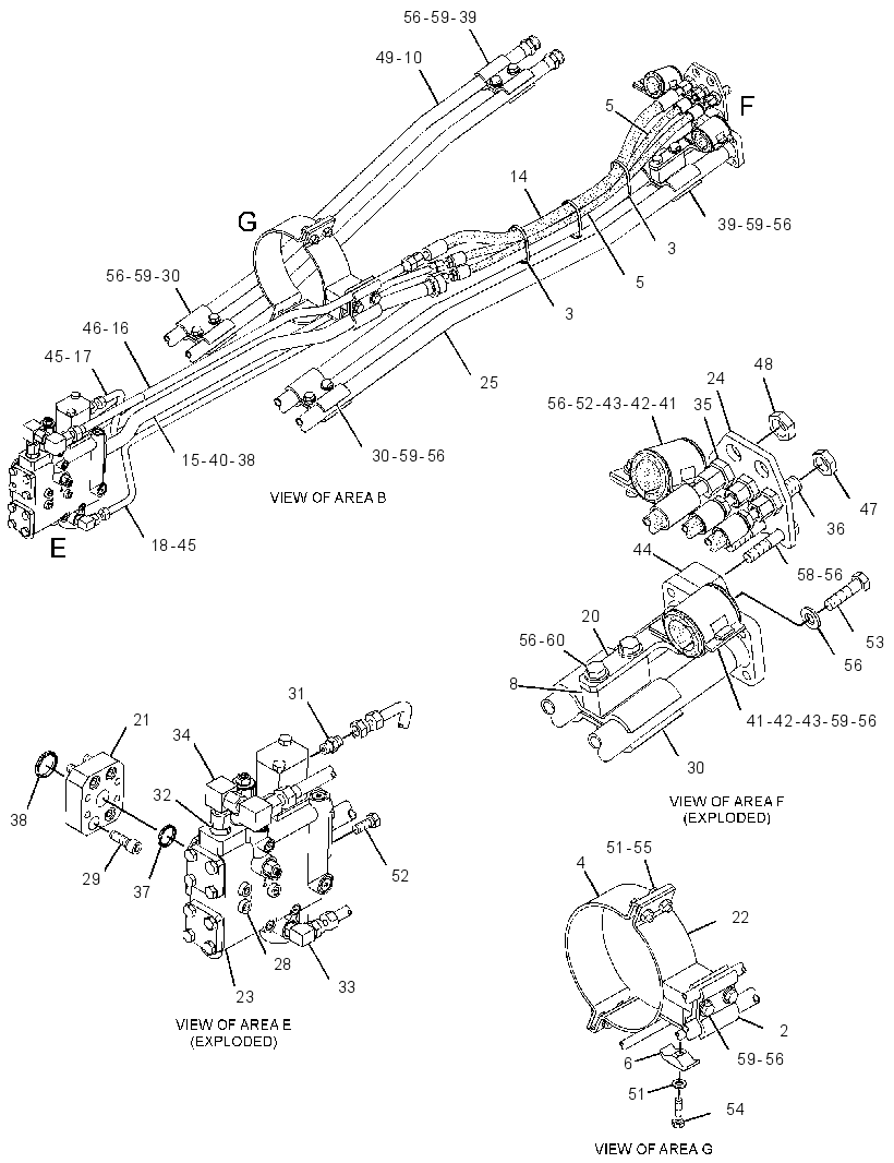 Трубопроводы стрелы 2824949 CAT