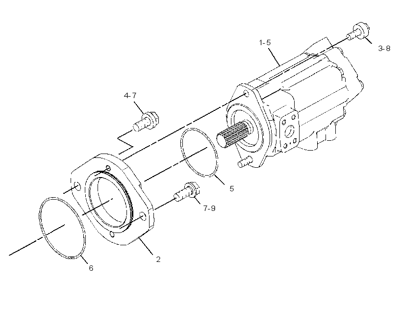 PUMP & MTG GP-IMPL & STEERING 2896247 CAT