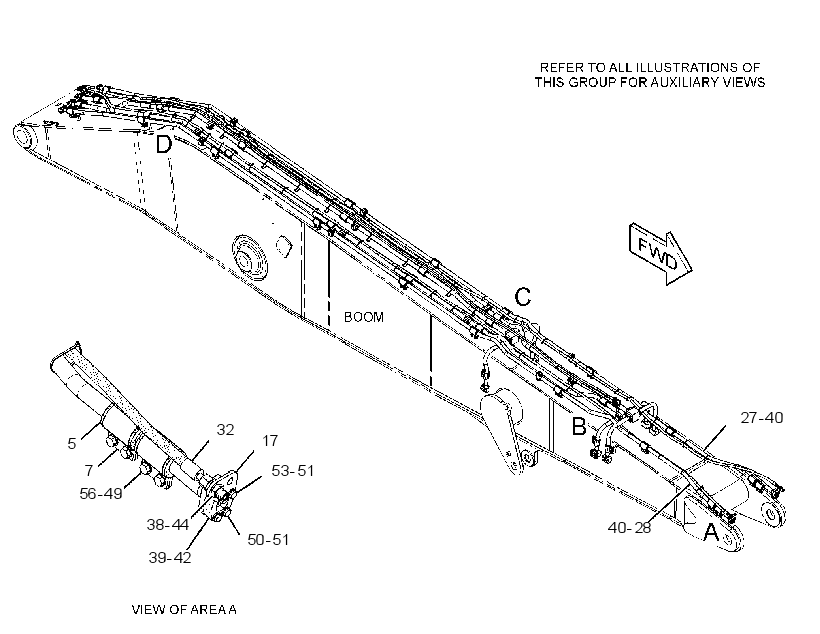 Трубопроводы стрелы 3202951 CAT