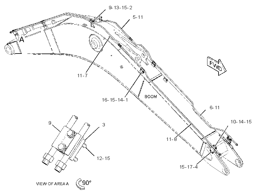 Трубопроводы сцепного устройства 2623254 CAT