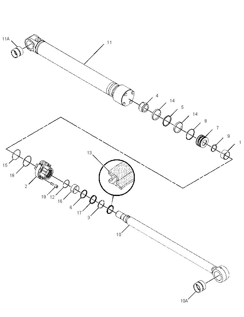 Цилиндр стрелы 3119531 CAT