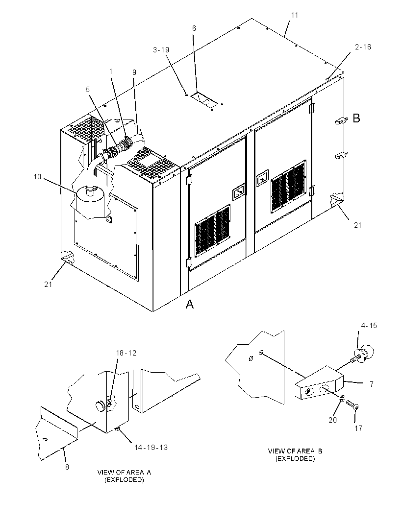 ENCLOSURE GP-GENSET 3104531 CAT