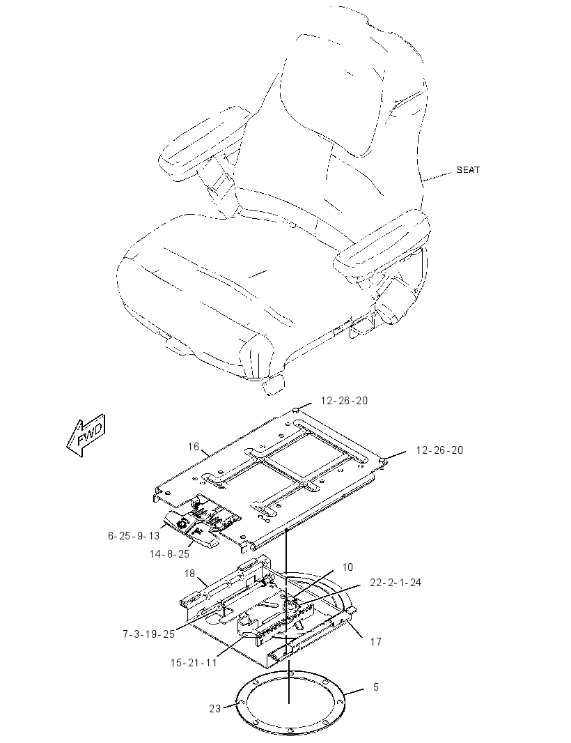 SWIVEL GP-SEAT 3229486 CAT