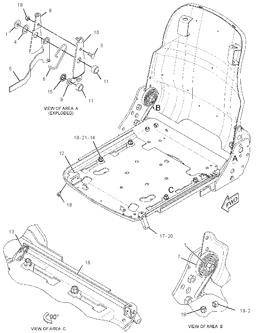 KIT-SEAT FRAME 3242906 CAT