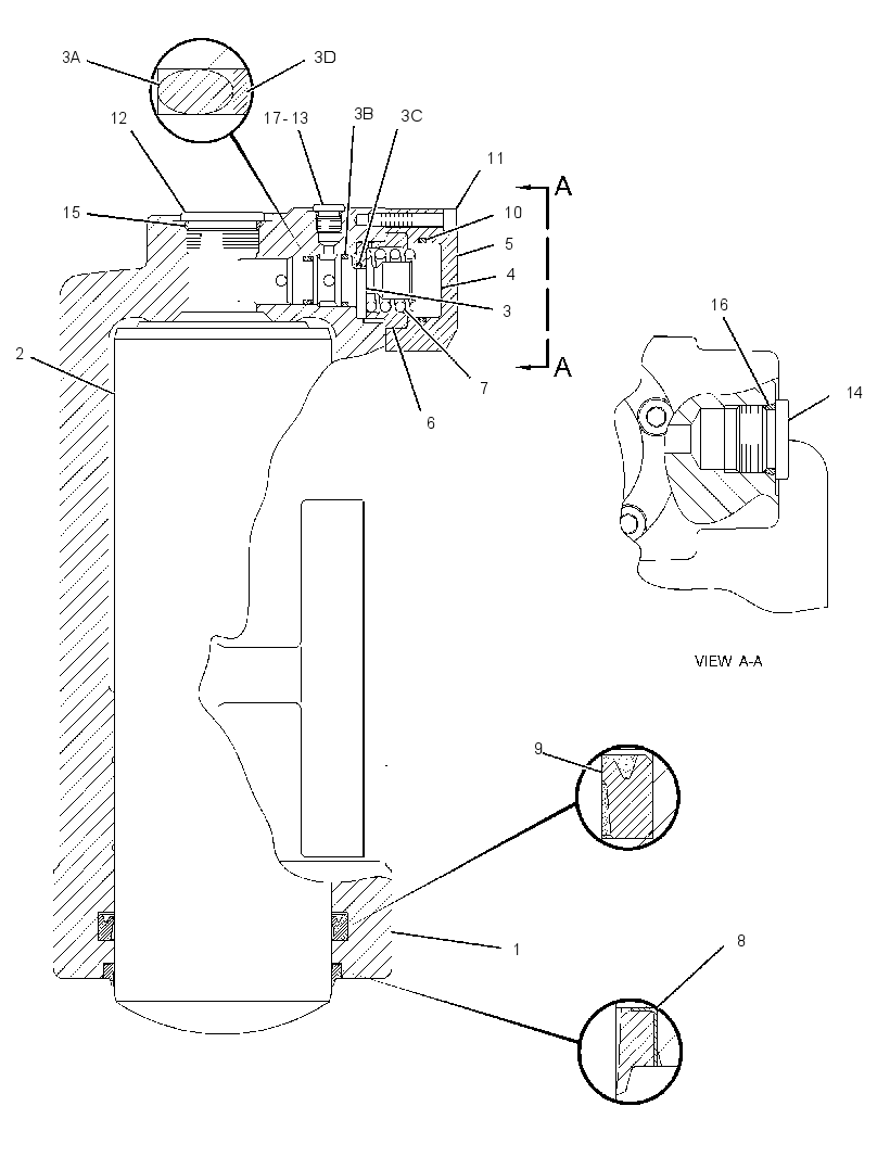 CYLINDER GP-AXLE OSC LOCK 3184545 CAT