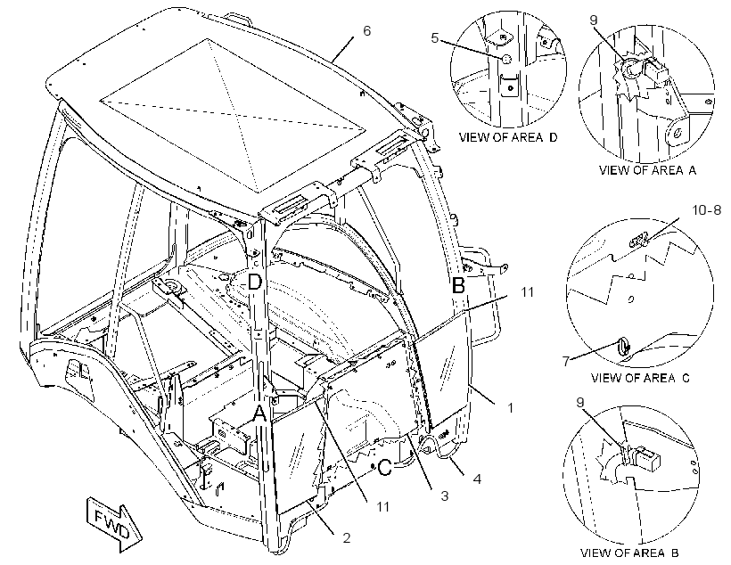 CANOPY GP-OPEN ROPS 3167285 CAT