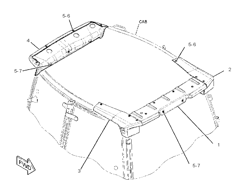 ROOF GP-CAB 3175545 CAT