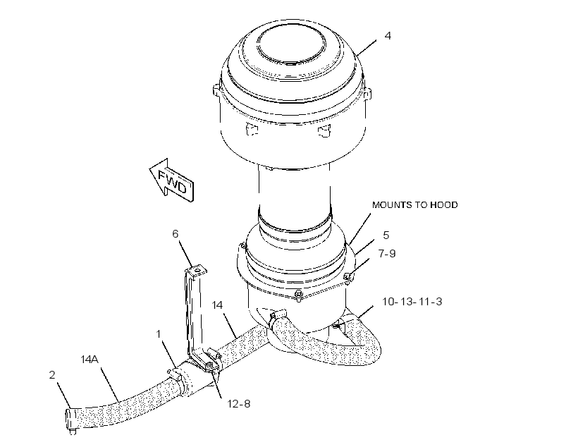 PRECLEANER AR 3301914 CAT