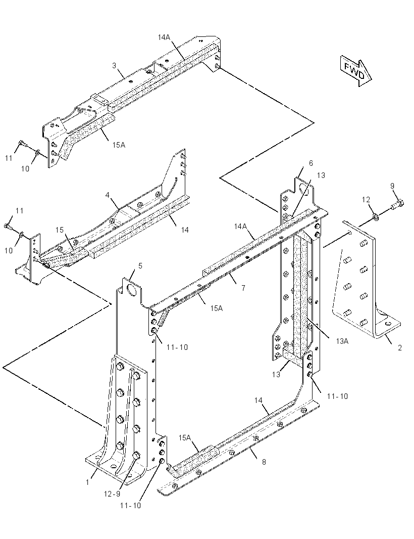 FRAME GP-RADIATOR 2924922 CAT