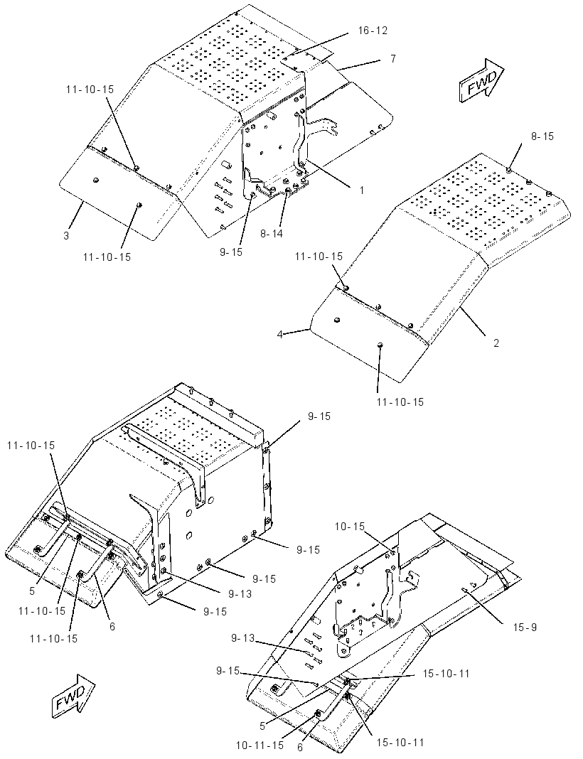 FENDER & MOUNTING GP 3192600 CAT