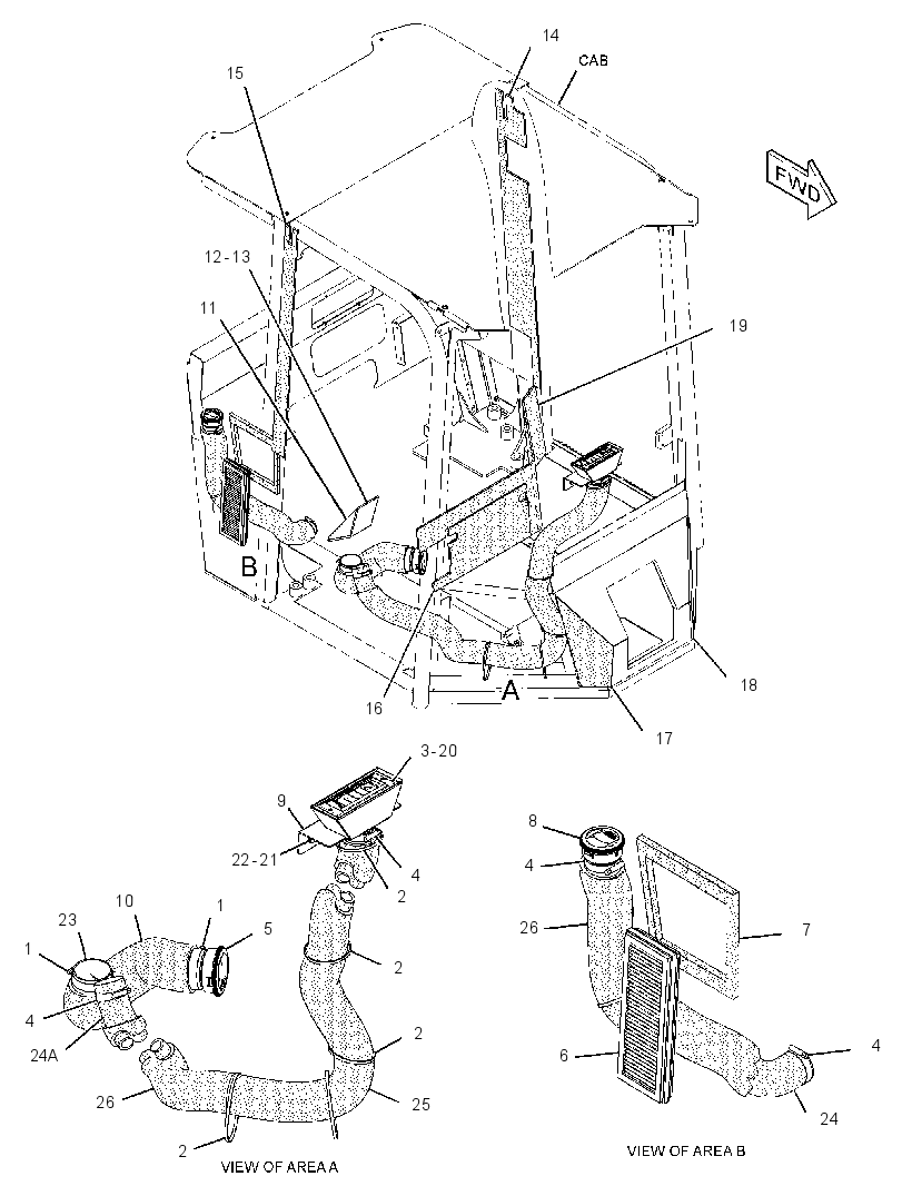 DUCT & FILTER GP-CAB AIR 2964542 CAT