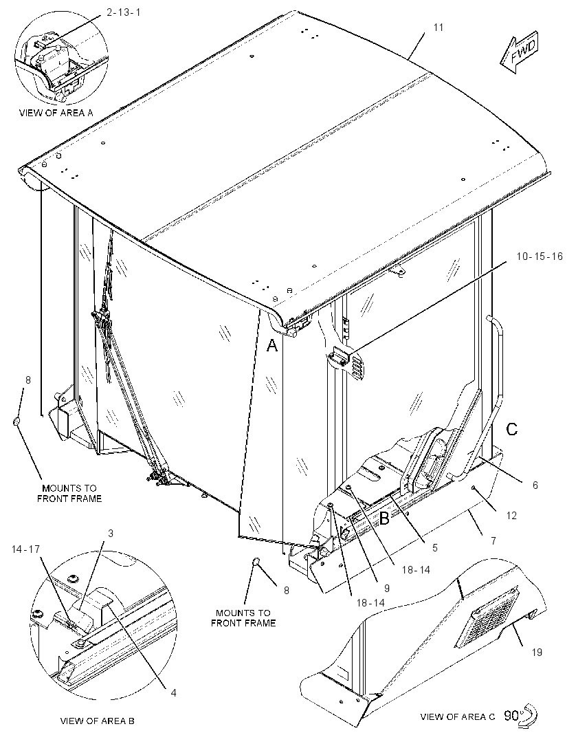 CAB GP-NON-ROPS 2973451 CAT