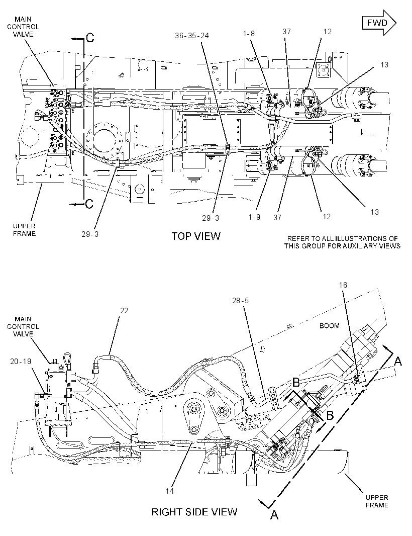 Трубопроводы системы плавности хода 3219979 CAT