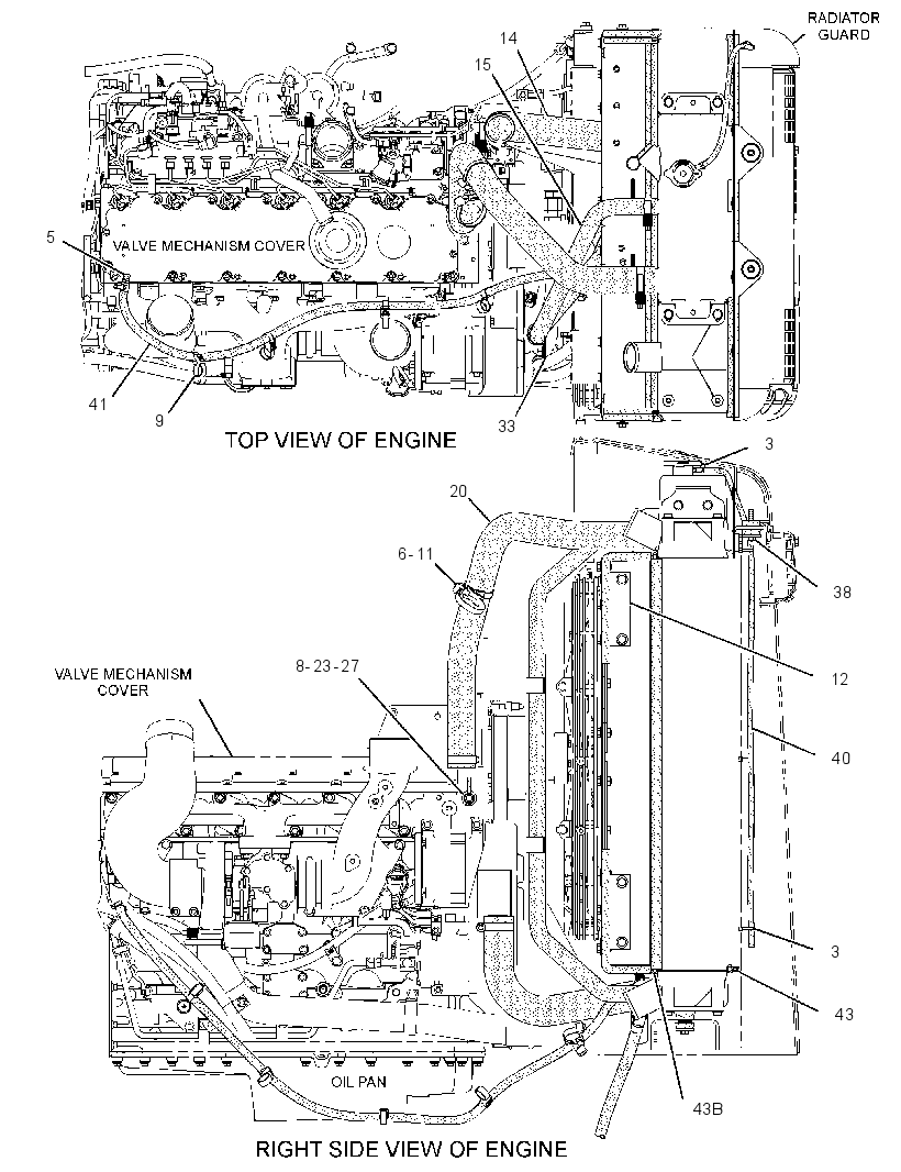 LINES GP-RADIATOR 2866939 CAT