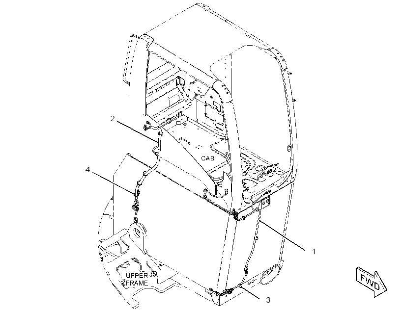 WIRING GP-CAB RISER 3113848 CAT