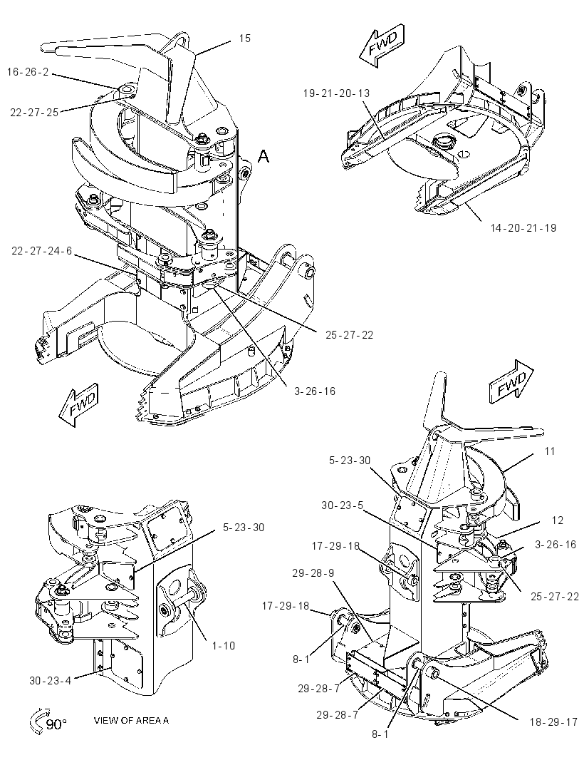 FRAME GP-FELLING HEAD 3206430 CAT