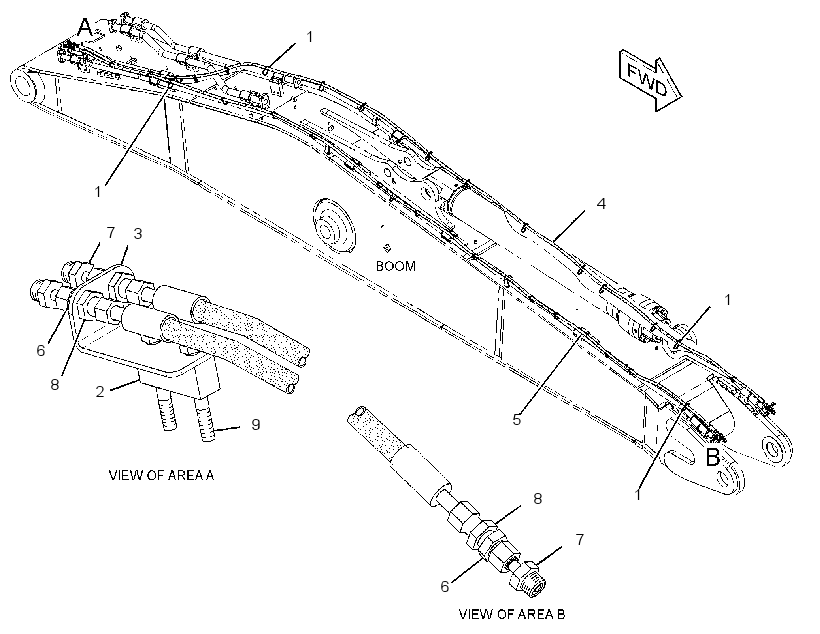 Трубопроводы сцепного устройства 3012925 CAT