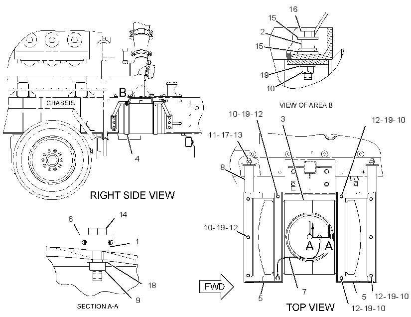 TANK & MOUNTING GP 3249122 CAT