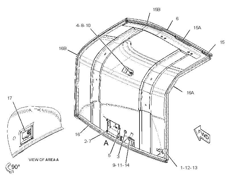 Крышка смотровая 3239054 CAT
