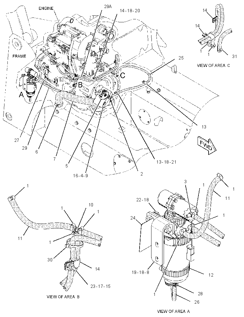 LINES GP-FUEL PRM & FILTER 2957109 CAT