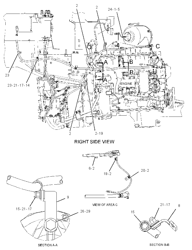 Проводка двигателя 3153186 CAT