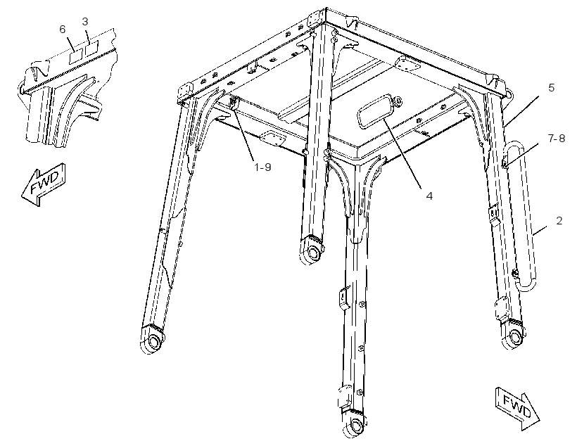 CANOPY GP-OPEN ROPS 3120446 CAT