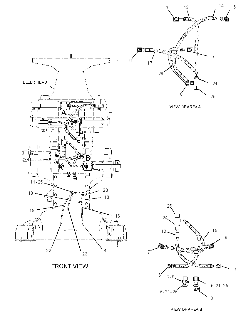 LINES GP-FELLING HEAD CYLINDER 3327815 CAT