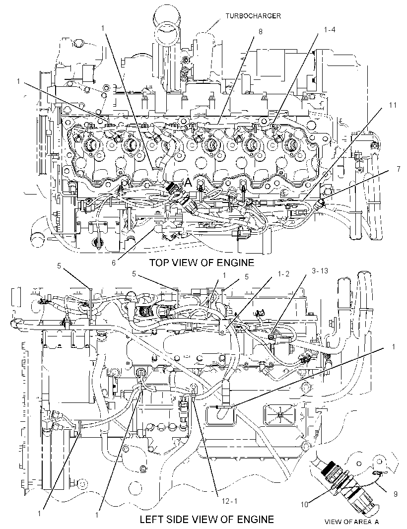 Проводка двигателя 3125898 CAT