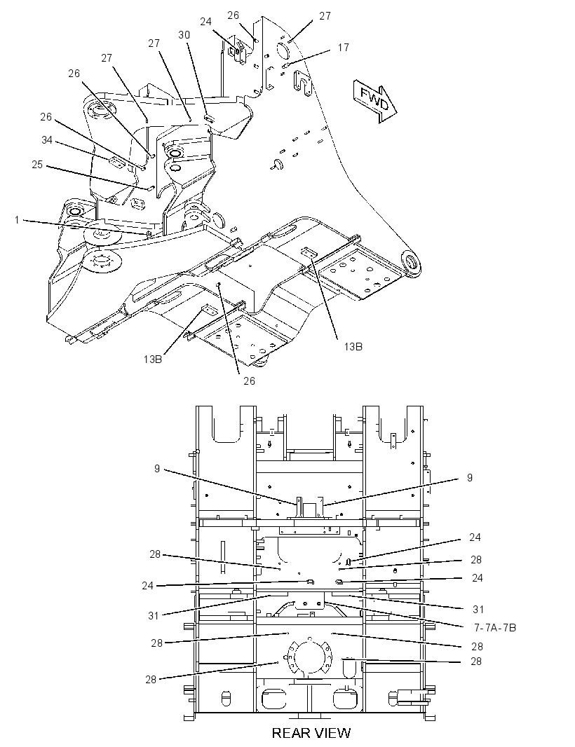 FRAME AS-LOADER 2457477 CAT
