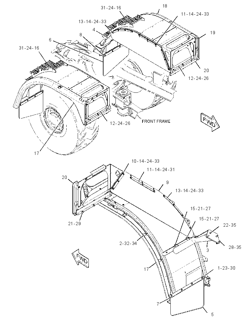 FENDER & SUPPORT GP 2894714 CAT