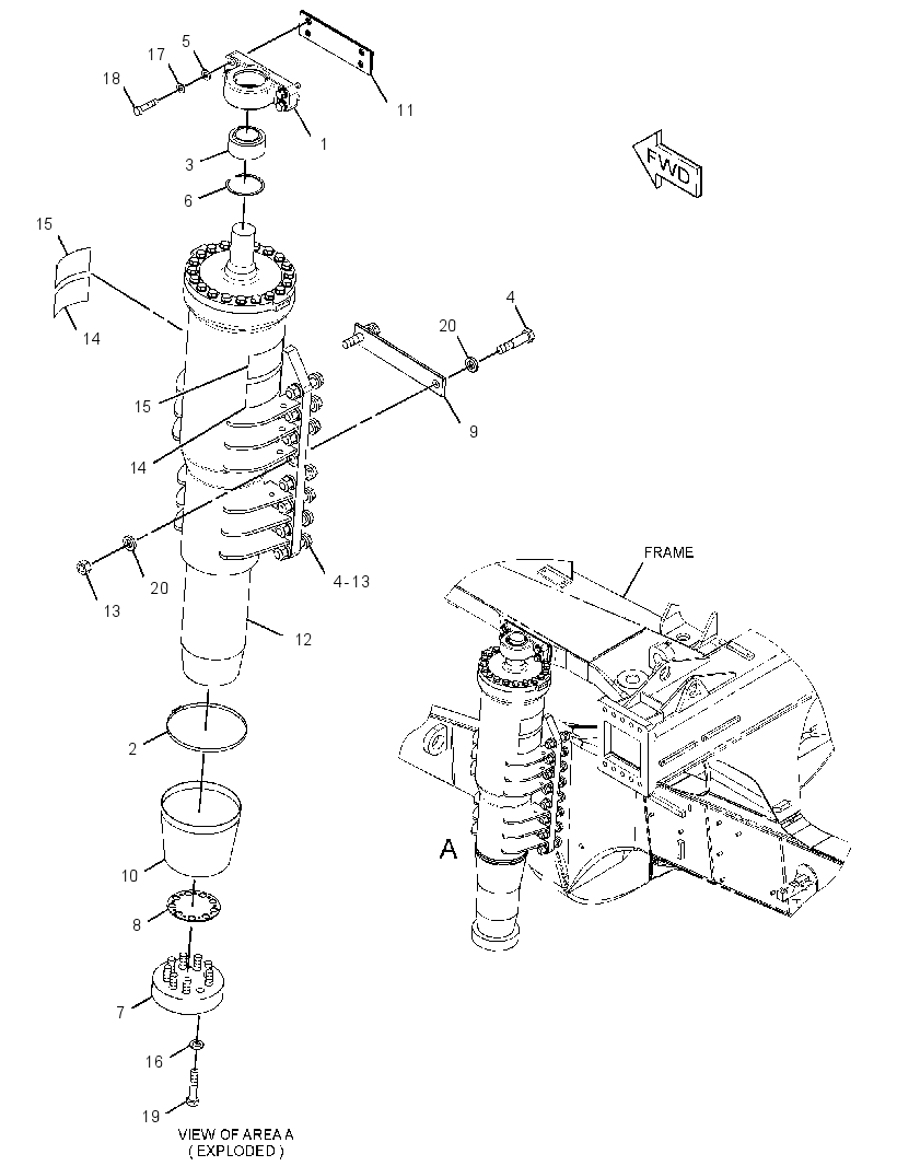 SUSPENSION & MTG GP-FRONT 3365513 CAT