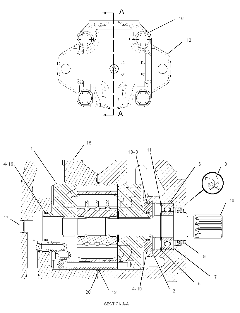 MOTOR GP-VANE 1U2825 CAT
