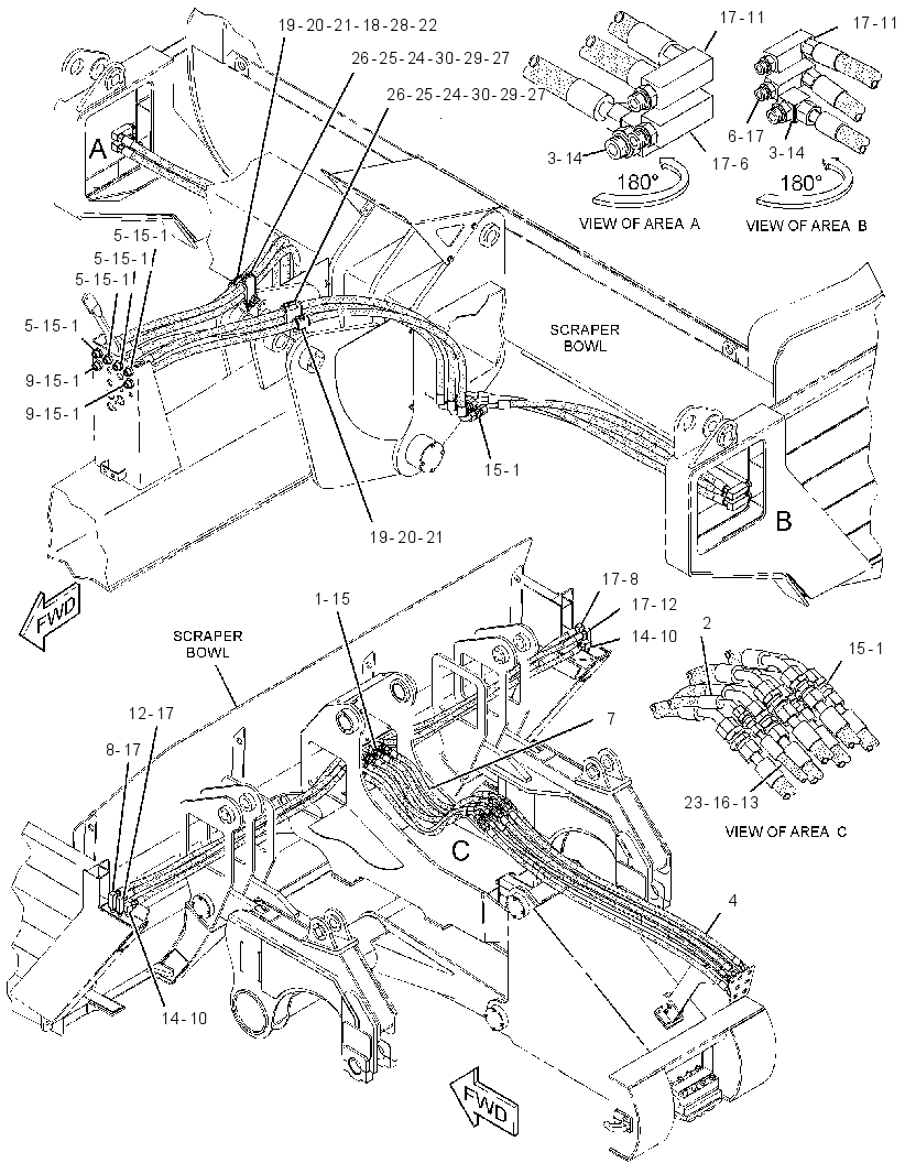 LINES GP-REAR ATTACHMENT 3342685 CAT