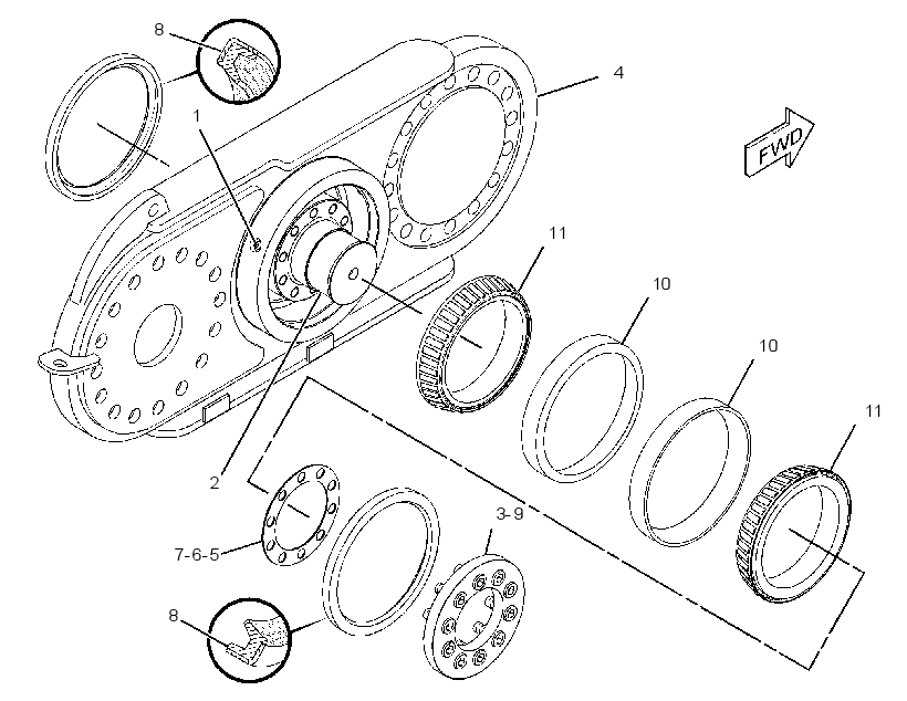 HOUSING AS-OSCILLATING AXLE 3312628 CAT