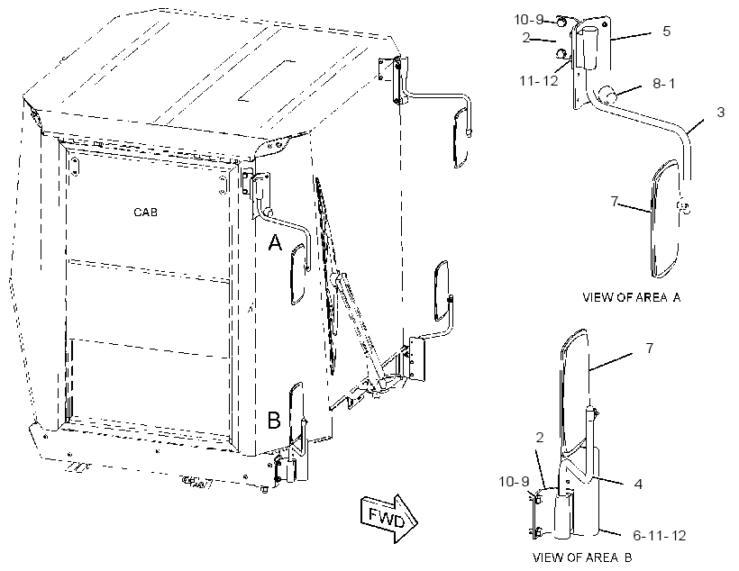 Зеркало заднего вида 3216968 CAT