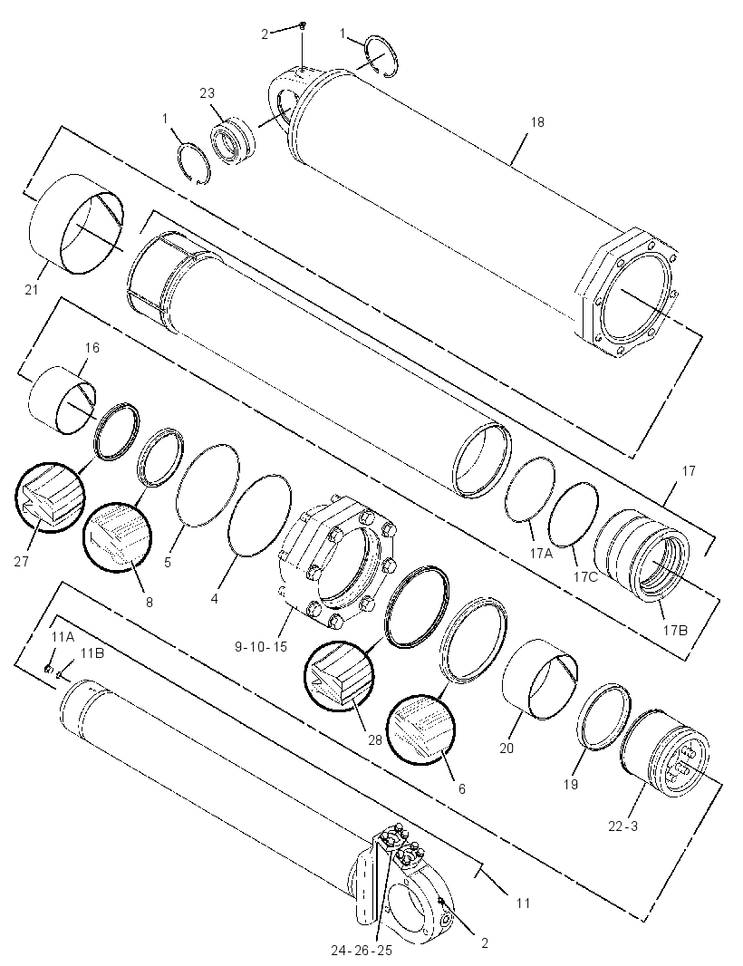 CYLINDER GP-HOIST 1455155 CAT