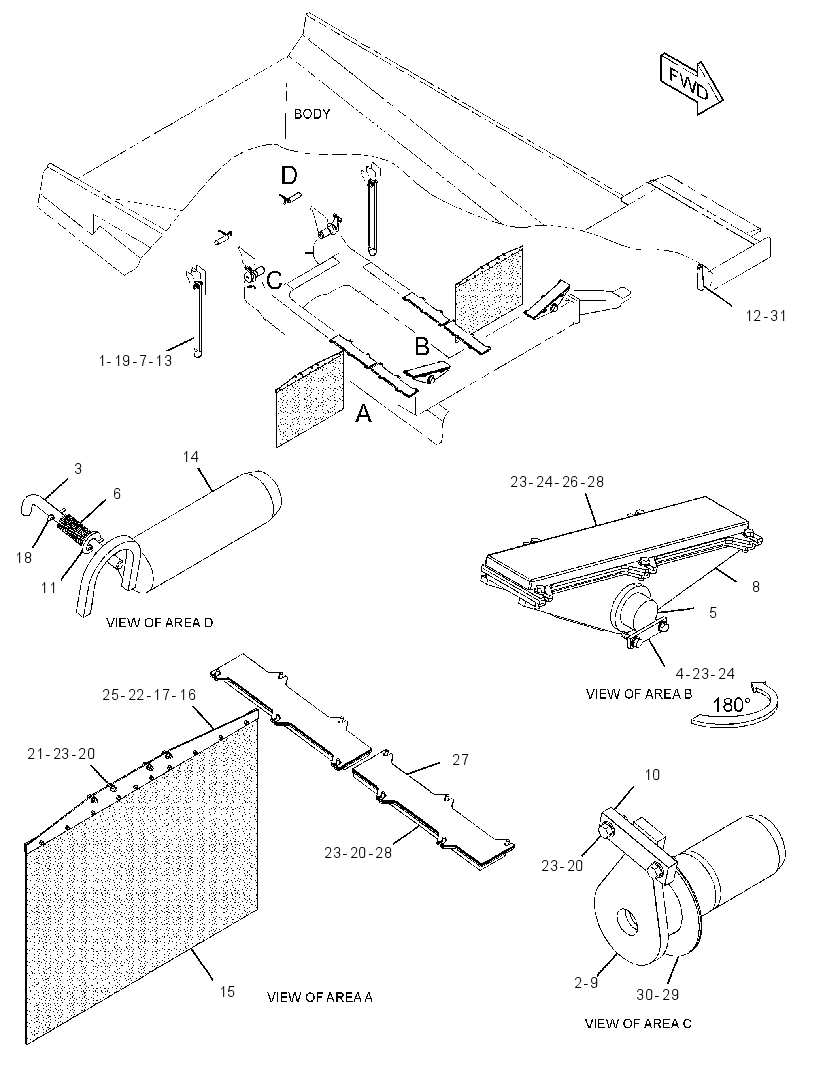 MOUNTING GP-TRUCK BODY 3080618 CAT