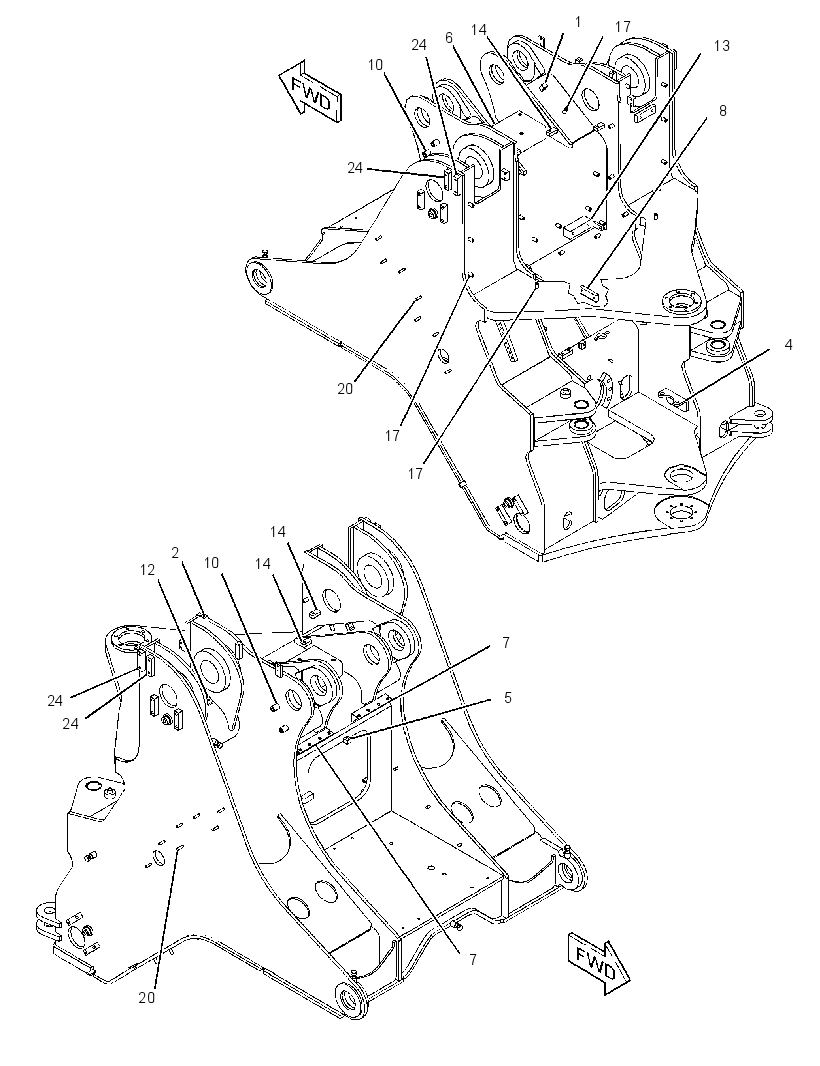 FRAME AS-LOADER 3297301 CAT