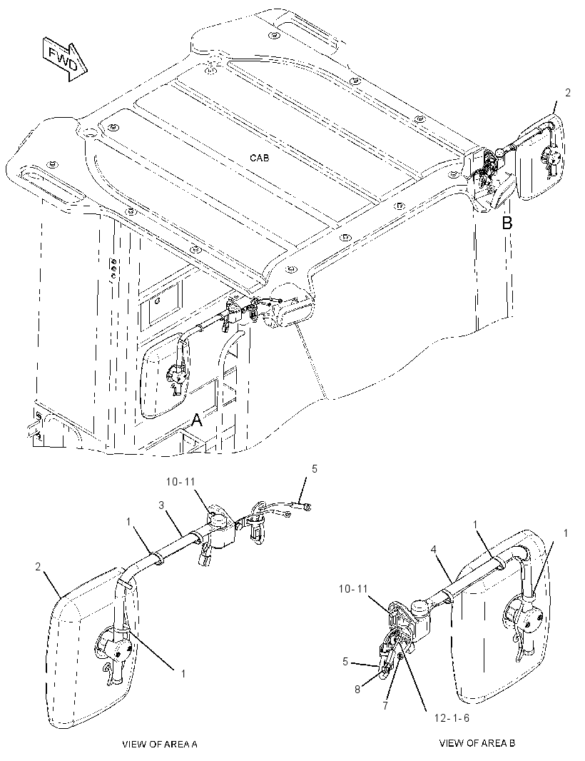 Зеркало 2908749 CAT