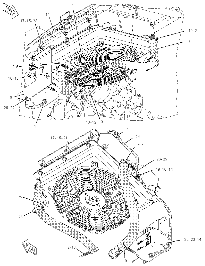 RADIATOR & OIL COOLER MTG GP 2180925 CAT