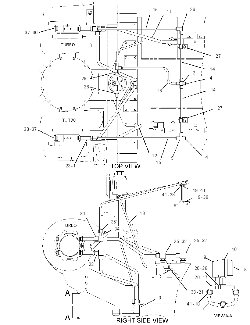 Трубопроводы водяные турбокомпрессора 3969043 CAT