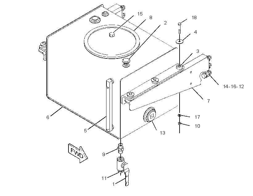 TANK & MOUNTING GP 3309250 CAT