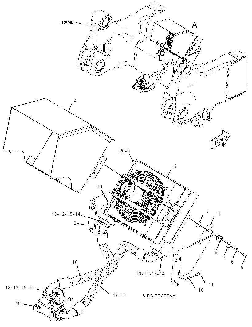 COOLER GP-REAR AXLE OIL 1562846 CAT