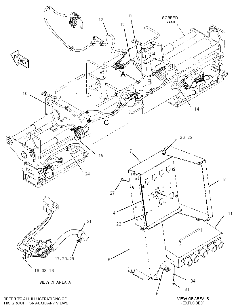 Проводка отопителя 3079155 CAT