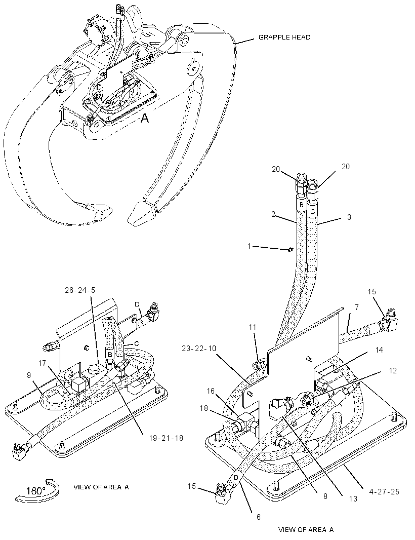 LINES GP-GRAPPLE HEAD 2861160 CAT