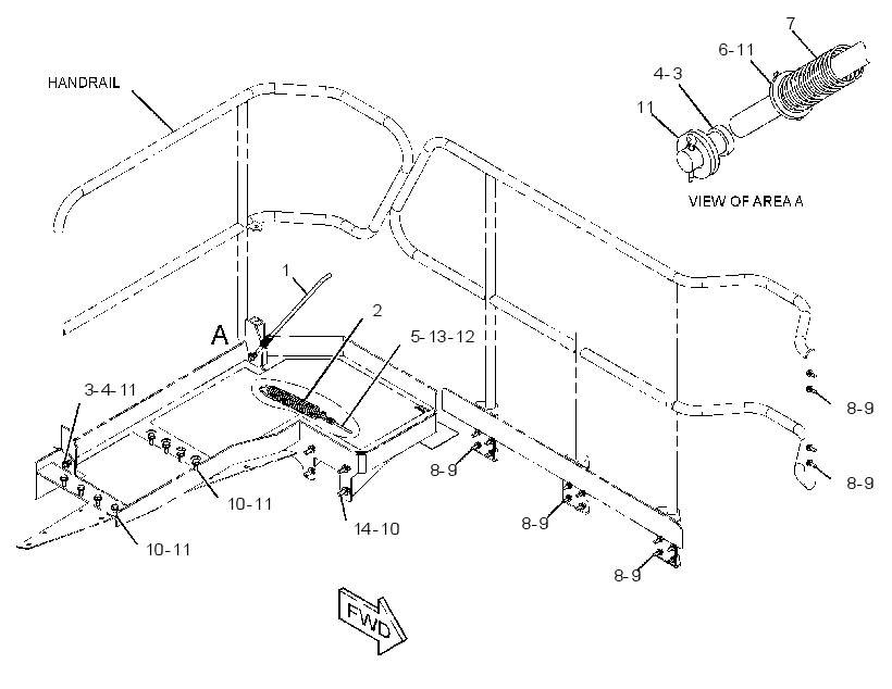 FASTENER GP-HANDRAIL 2404797 CAT