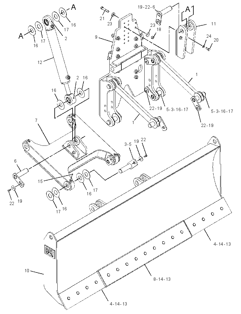 BLADE GP-BULLDOZER 1437280 CAT