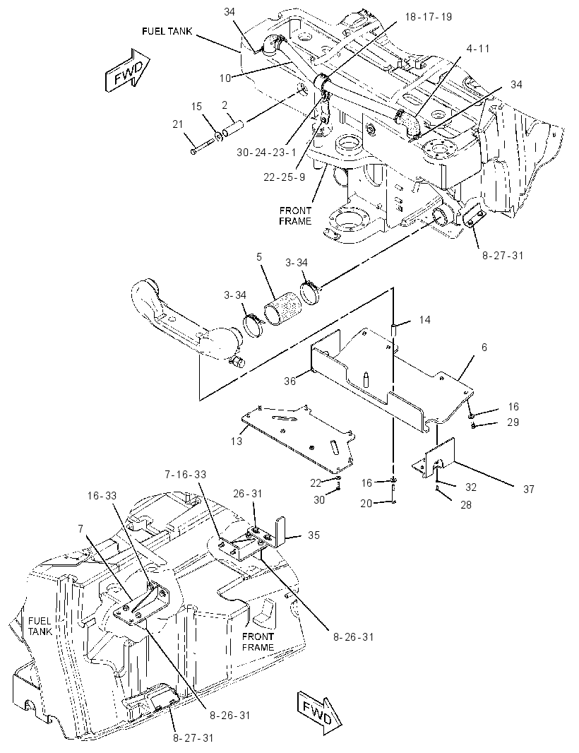 MOUNTING GP-FUEL TANK 2706986 CAT